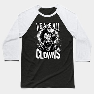 Scary Circus Clown Baseball T-Shirt